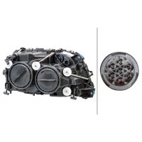 Hauptscheinwerfer links 24 V H7/H1 Halogen HELLA für...