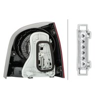 Rückleuchte links 12 V R5W Glühlampen-Technologie HELLA für VW POLO