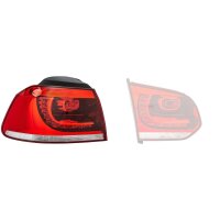Rear Light left 12 V WY21W LED HELLA suitable for e.g. VW GOLF
