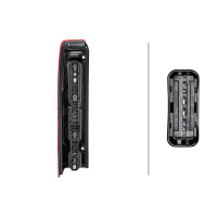 Rückleuchte rechts 12 V PY21W Glühlampen-Technologie HELLA für u.a. OPEL MOVANO