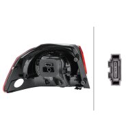 Rückleuchte rechts mit Schlusslicht 12 V Glühlampen-Technologie WY21W HELLA für VW Golf VI