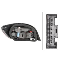 Rear Light right 12 V W16W Bulb technology HELLA for BMW 5 Series