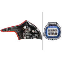 Rückleuchte rechts 12 V W5W Glühlampen-Technologie HELLA für u.a. FORD FOCUS