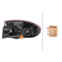 Rear Light left 12 V PY21W LED HELLA Lighting Expertise suitable for VW TIGUAN