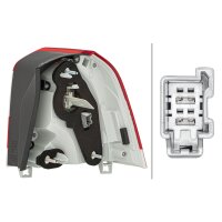 Rückleuchte links mit Seitenmarkierungslicht 12 V LED PY21W HELLA für u.a. VOLVO V70 III