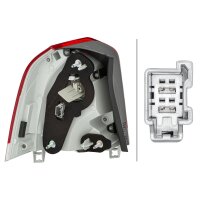 Rear Light right 12 V PY21W LED HELLA suitable for e.g. VOLVO V70