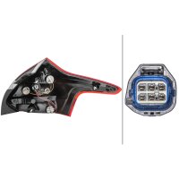 Rückleuchte links 12 V W5W Glühlampen-Technologie HELLA für u.a. FORD FOCUS