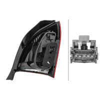 Rückleuchte links 12 V PY21W Glühlampen-Technologie HELLA für RENAULT TWINGO