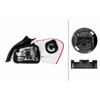 Rückleuchte links mit Seitenmarkierungslicht 12 V Halogen W16W HELLA für u.a. BMW 1er Cabriolet