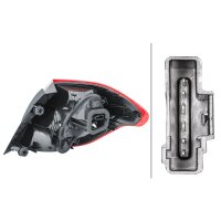 Rückleuchte links mit Schlusslicht 12 V Glühlampen-Technologie PY21W HELLA für CITROËN C4 II