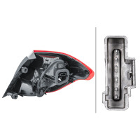 Rückleuchte links 12 V PY21W Glühlampen-Technologie HELLA für u.a. CITROËN C4