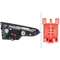 Rückleuchte rechts mit Schlusslicht Glühlampen-Technologie W16W HELLA für AUDI A4