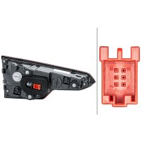 Rückleuchte rechts mit Schlusslicht Glühlampen-Technologie W16W HELLA für AUDI A4