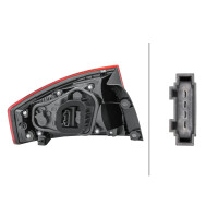 Rückleuchte rechts 12 V P21W Glühlampen-Technologie HELLA für SEAT TOLEDO