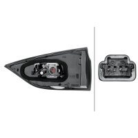Rückleuchte links mit Schlusslicht (LED) 24 V LED W16W HELLA für RENAULT Espace V