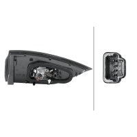 Rückleuchte rechts mit Schlusslicht (LED) 24 V LED W16W HELLA für RENAULT Espace V