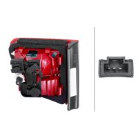 Rückleuchte rechts mit Schlusslicht Glühlampen-Technologie R5W HELLA für CITROËN C5 III