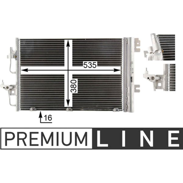 Condenser air conditioning with dryer MAHLE for OPEL ASTRA H Caravan (A04)