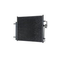 Air conditioning condenser with dryer pipes parallel MAHLE for e.g. VOLVO V70