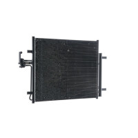 Air conditioning condenser with dryer pipes parallel MAHLE for e.g. VOLVO V70