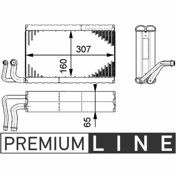 Evaporator air conditioning MAHLE for BMW 5 (E60)