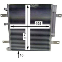 Condenser air conditioning with dryer tubes parallel MAHLE for e.g. MB ATEGO