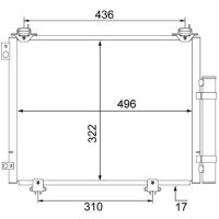 Condenser air conditioning with dryer tubes parallel MAHLE for e.g. TOYOTA YARIS
