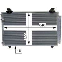 Kondensator Klimaanlage mit Trockner Kühlrohre parallel MAHLE für TOYOTA COROLLA