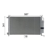 Kondensator Klima mit Trockner Rohre parallel MAHLE für u.a. NISSAN JUKE