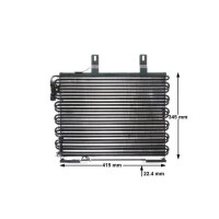 Air conditioning condenser without dryer MAHLE for BMW 3 Series and others