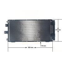 Condenser air conditioning dryer tubes parallel MAHLE for e.g. TOYOTA COROLLA