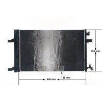 Condenser air conditioning with dryer tubes parallel MAHLE for e.g. OPEL ASTRA