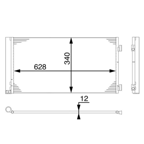 Condenser air conditioning with dryer MAHLE for MINI MINI (R56)
