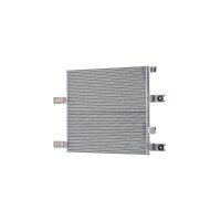 Air conditioning condenser without dryer pipes parallel MAHLE for e.g. VOLVO FE