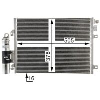 Kondensator Klima mit Trockner Rohre parallel MAHLE für u.a. DACIA LOGAN