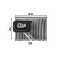 Evaporator air conditioning 308 mm - 200 mm MAHLE for e.g. MB VITO
