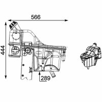 Coolant expansion tank with cover MAHLE for MERCEDES