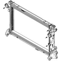 Kühler Motor Rippen gelötet 640 mm - 438 mm MAHLE für u.a. MB E-KLASSE