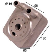 Ölkühler Kühlrippen gelötet 119 mm -...