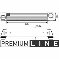 Intercooler MAHLE for BMW 5 Touring (E61)