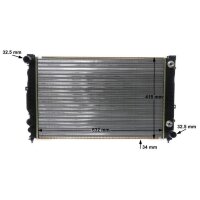 Radiator engine fins mechanically joined 630 mm - 397 mm MAHLE for e.g. AUDI A6