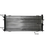 Radiator engine fins mech. joined 720 mm - 302 mm MAHLE for e.g. VW TRANSPORTER