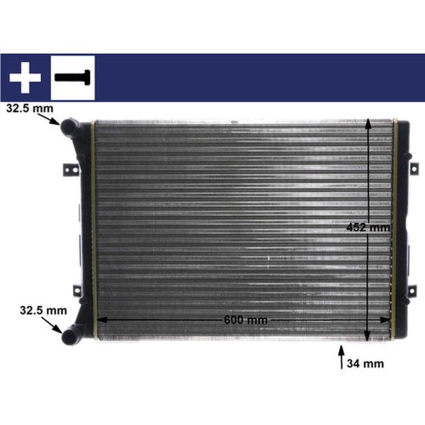 Water cooler with screw MAHLE for VW SHARAN (7M8/ 7M9/ 7M6)