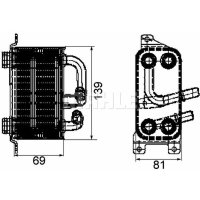Oil cooler engine oil MAHLE for BMW 5 (E60)