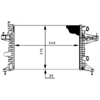 Wasserkühler MAHLE für OPEL CORSA C (X01)