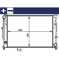 Kühler Motorkühlung mit Schraube MAHLE für...