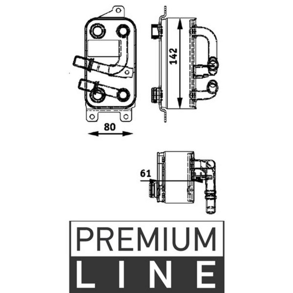 Oil cooler automatic transmission MAHLE for BMW 5 (E60)
