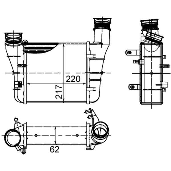 Ladeluftkühler Leitungsfilter MAHLE für AUDI A4 B7 Cabriolet