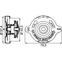 Radiator cap MAHLE for PORSCHE 928