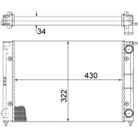 Wasserkühler MAHLE für VW SCIROCCO (53B)